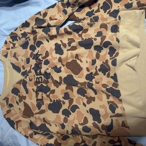 L.L. Bean Camo Print Sweatshirt - Tan and Brown